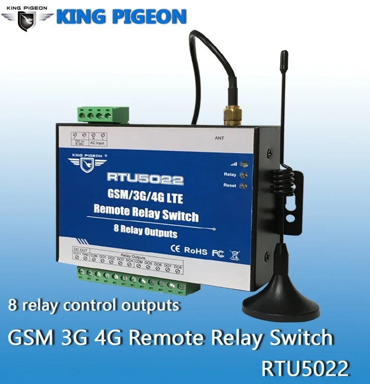 RTU5022 Бесплатная доставка GSM SMS GPRS 3G 4G дистанционный переключатель реле может