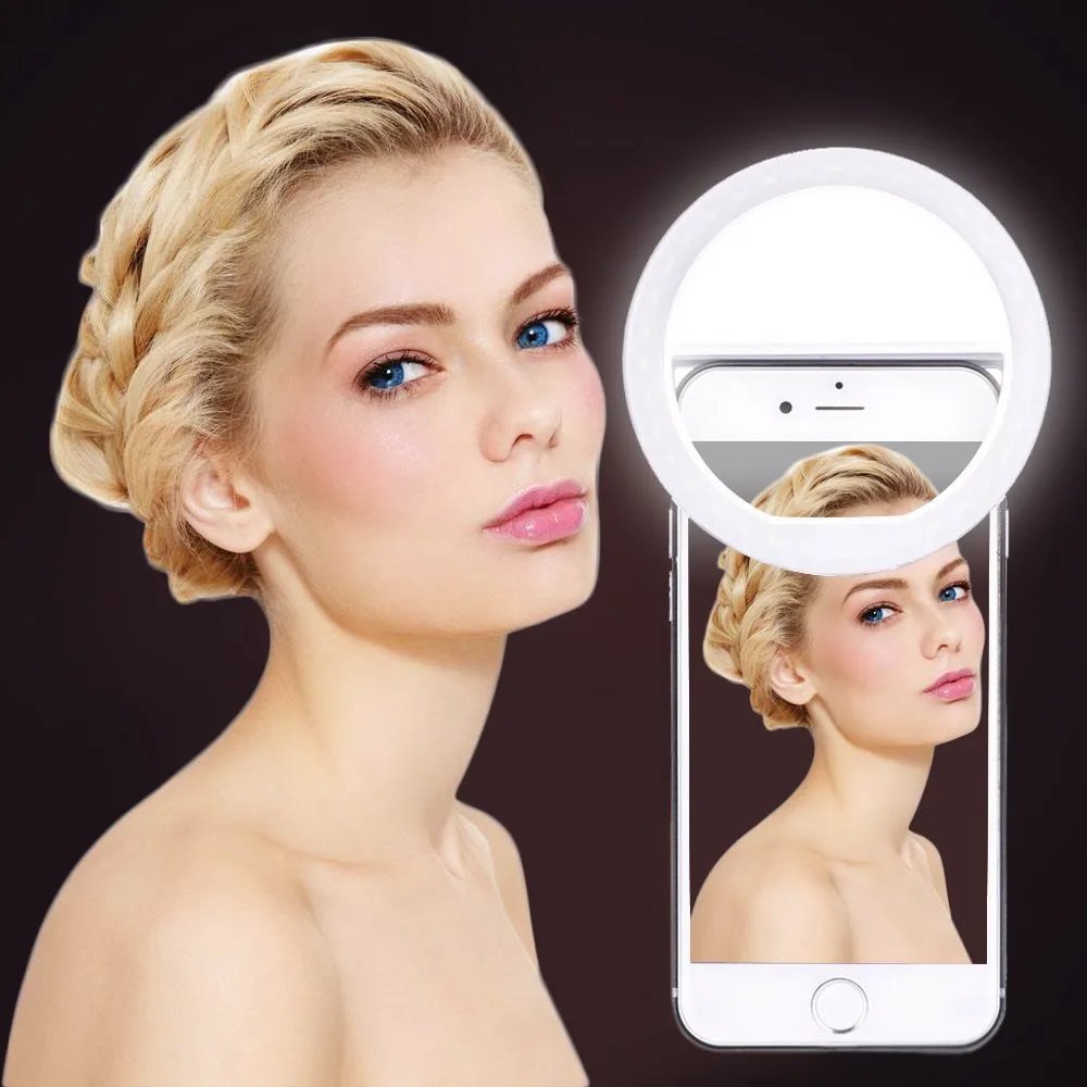 

2019 New USB Charge Selfie Portable Flash Led Camera Phone Photography Ring Light Enhancing Photography for iPhone Smartphone