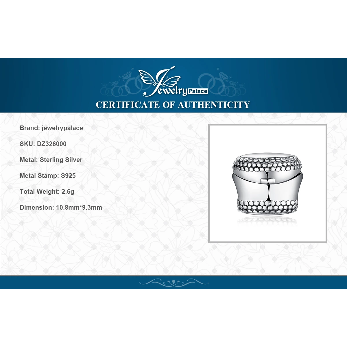 JewelryPalace Винтаж 925 пробы серебро открываемые шкатулка из бисера Шарм Fit Браслеты