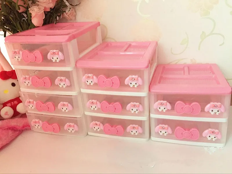 Новый многофункциональный ящик для хранения Hello Kitty Настольный 2/3 слойный