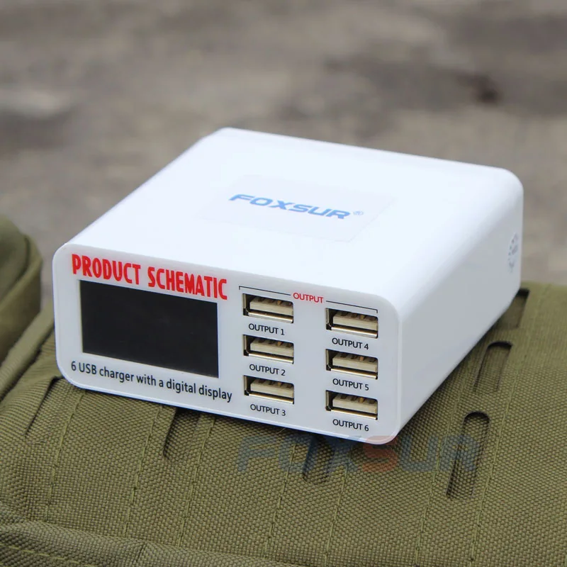 Зарядное устройство с 6 USB портами и ЖК дисплеем А| |