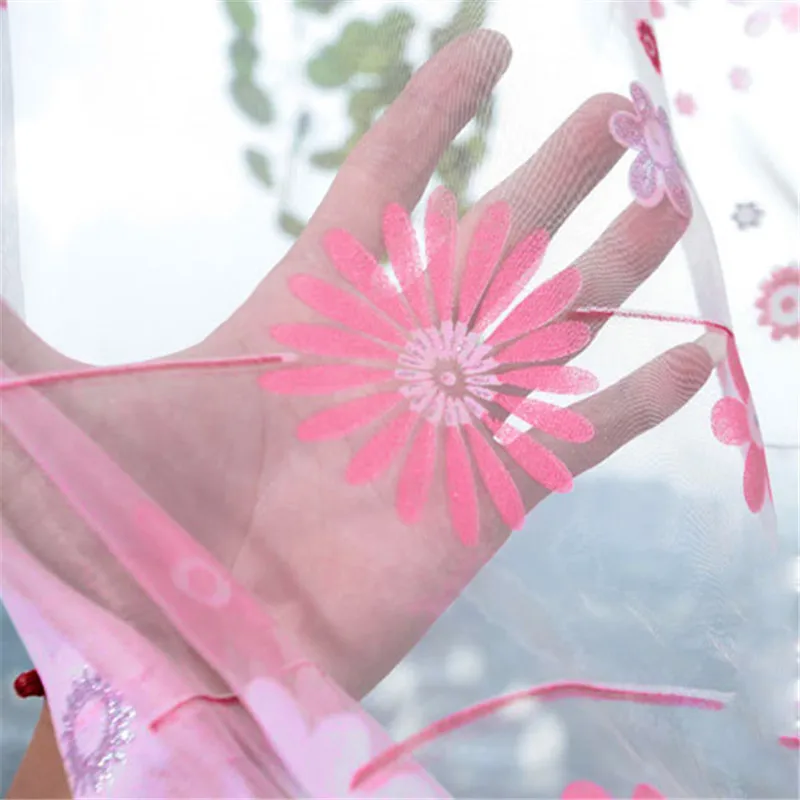 Занавески из тонкой ткани с цветочным узором 3 цвета | Дом и сад