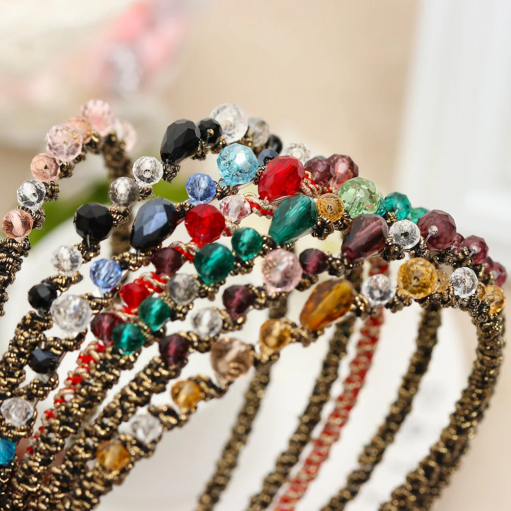 Женская повязка на голову с кристаллами 7 цветов|band yahoo|accessories modernband accessories |