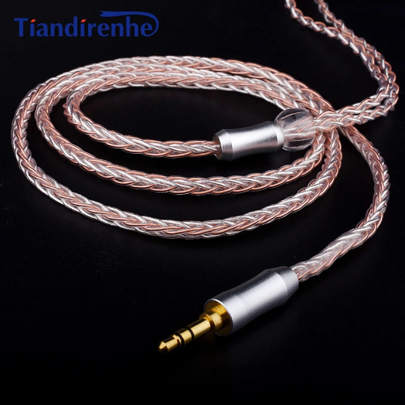4 мм штекер 8 Core DIY кабель MMCX изготовленный на заказ для Shure SE215 SE535 SE846 UE900 SE425