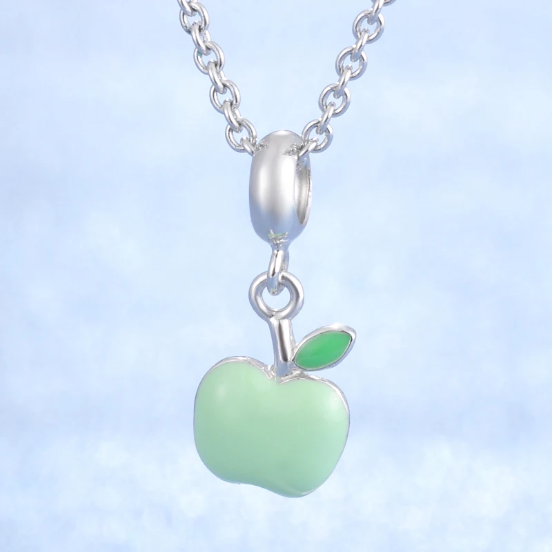 Новое поступление высокое качество популярные эмаль 925 серебро фрукты зеленого