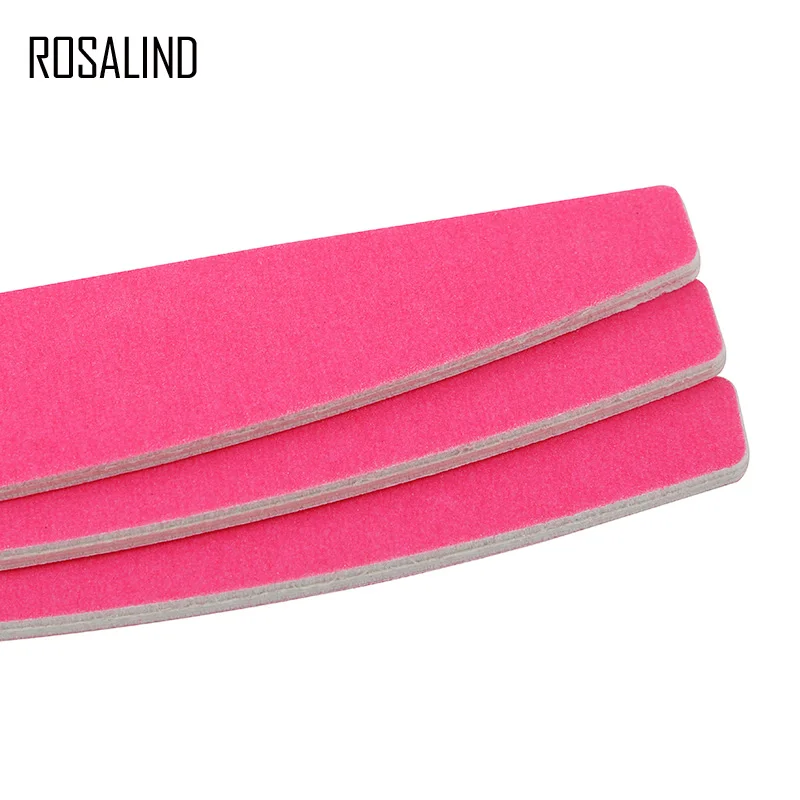 ROSALIND 10 шт./компл. пилка для ногтей буфер профессиональный дизайн Луны розовый