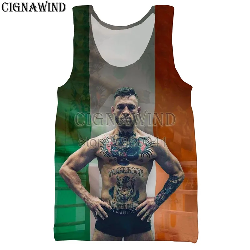 Новая популярная майка для мужчин/женщин серия conor mcgregor жилеты с 3D принтом в стиле