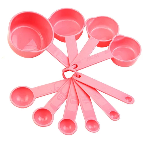 HOT 10Pcs Baking Cup Spoon Set Tablespoon Measuring Tool Pink Kitchen Coffee Cooking 91RO | Дом и сад