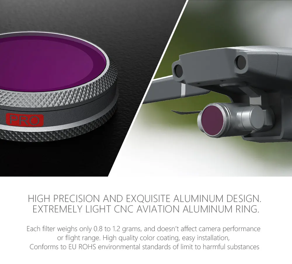 PGYTECH DJI Mavic 2 Pro/Zoom фильтр для объектива камеры Комплект фильтров ND8 16 32 64 ND PL фильтр для DJI Mavic 2 drone Запчасти Аксессуары