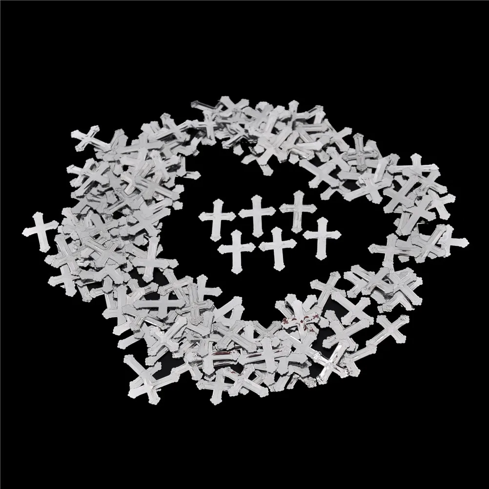 200 штук пакет серебряный крест карточный стол декоративная ткань бумага