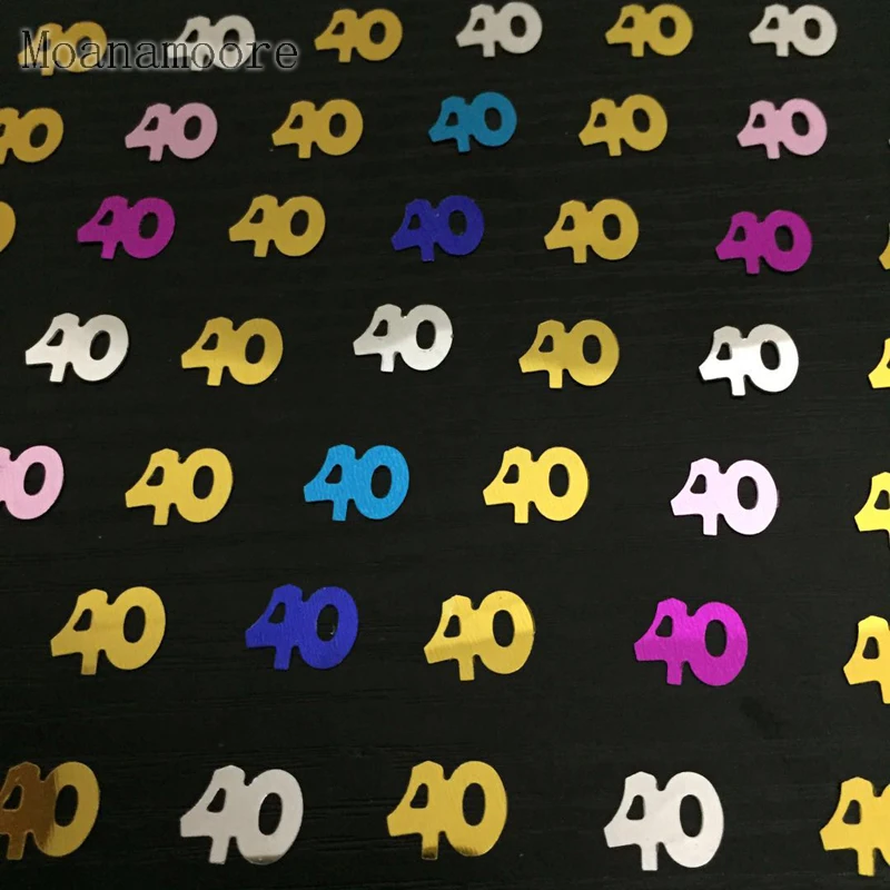1000 шт. Разноцветные цифры на 40 дней рождения для мужчин и женщин|decoration numbers|decorative