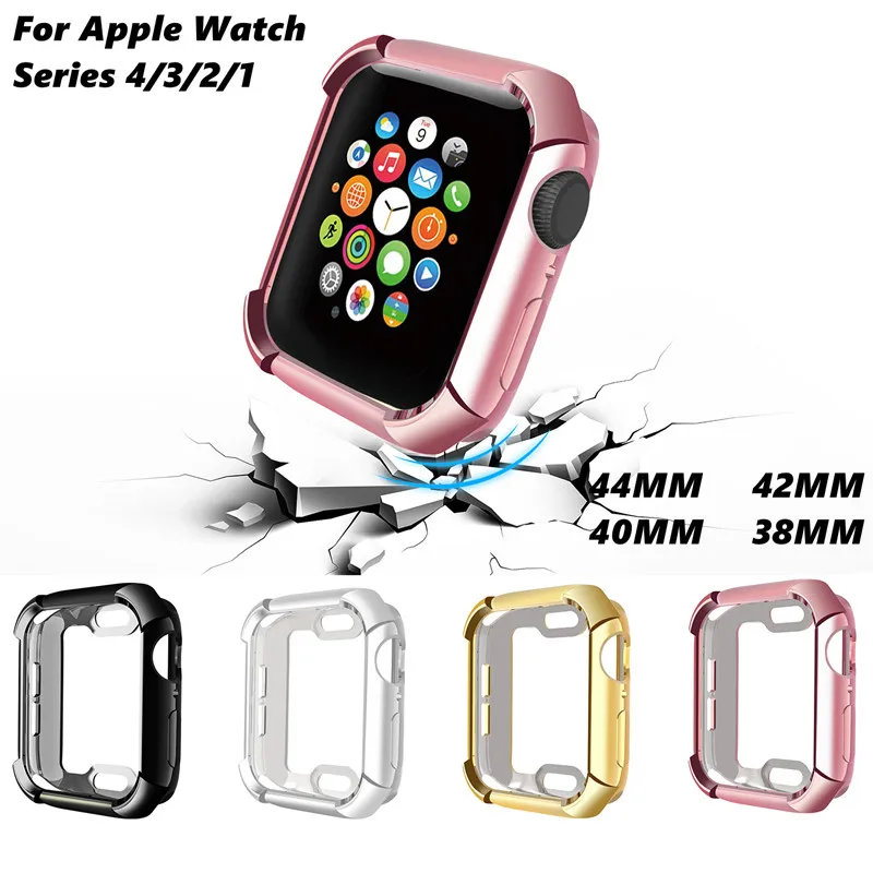Новый силиконовый чехол бампер для Apple Watch 4 3 2 1 44 мм/40 мм ультра тонкий защитный