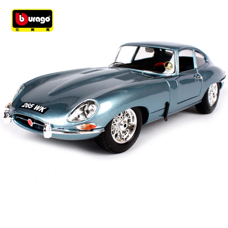 Bburago 1:18 Jaguar e Тип купе синий серый благородный автомобиль литья под давлением классическая роскошная модель автомобиля версия для автомобиля для мужчин Коллекционирование 12044