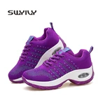 Женские спортивные туфли SWYIVY на платформе, дышащие, увеличивающие рост, новинка 2019