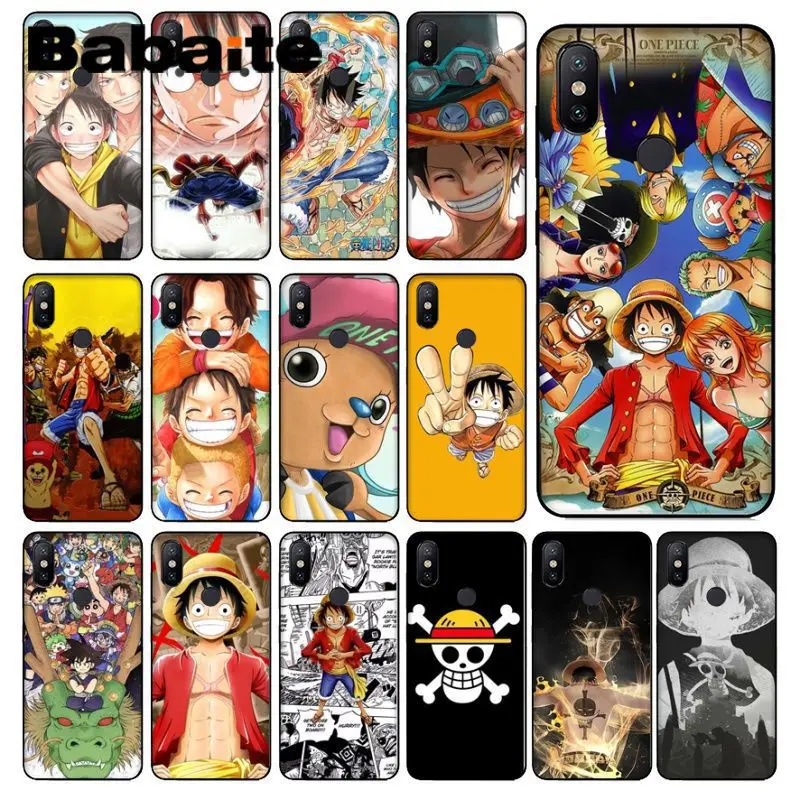 Babaite One Piece Luffy Anime TPU черный мягкий силиконовый чехол для телефона redmi 5plus 5A 6pro 4X note5A