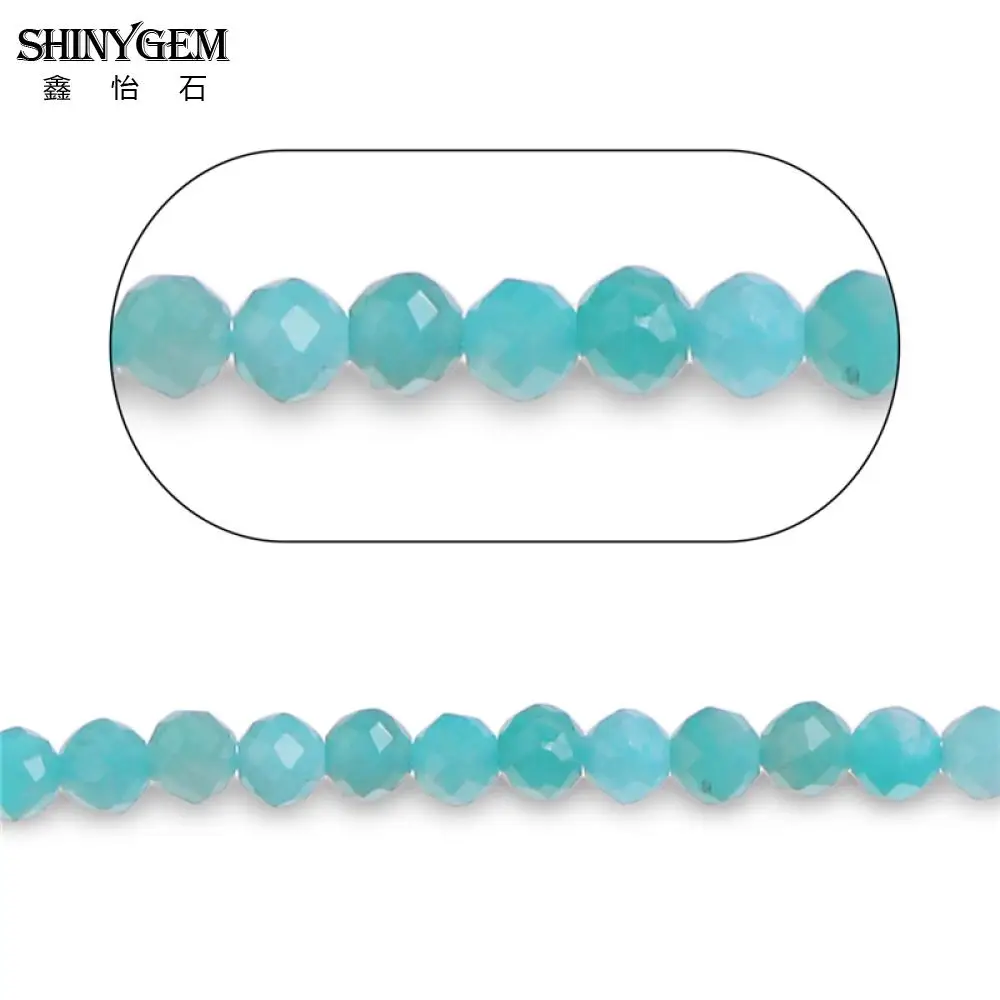 

SHINYGEM 2mm/3mm Faceted Small Beads Amazonite Garnet Tiger Eye Opal Natural Semi-Precious Gem Stone Bead For DIY Jewelry Making