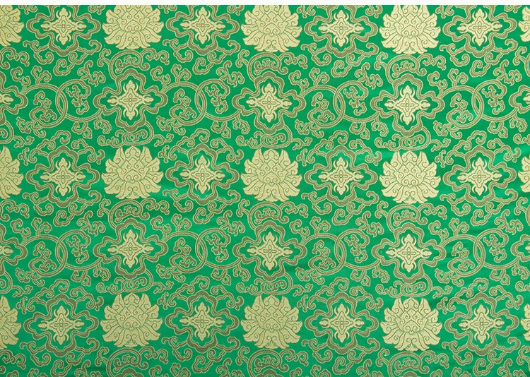 HLQON Green floral style Metallic Jacquard Brocade Fabric 3D jacquard yarn dyed fabric patchwork for Coat Dress Skirt by meter | Дом и сад