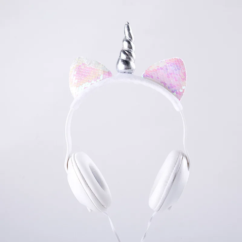 E6193-2-Pink JINSERTA Unicorns наушники милые кошачьи наушники для мобильного телефона MP3 pc tablet 3,5 мм Проводная гарнитура для детей и взрослых подарок - Цвет: E6193-2-Pink