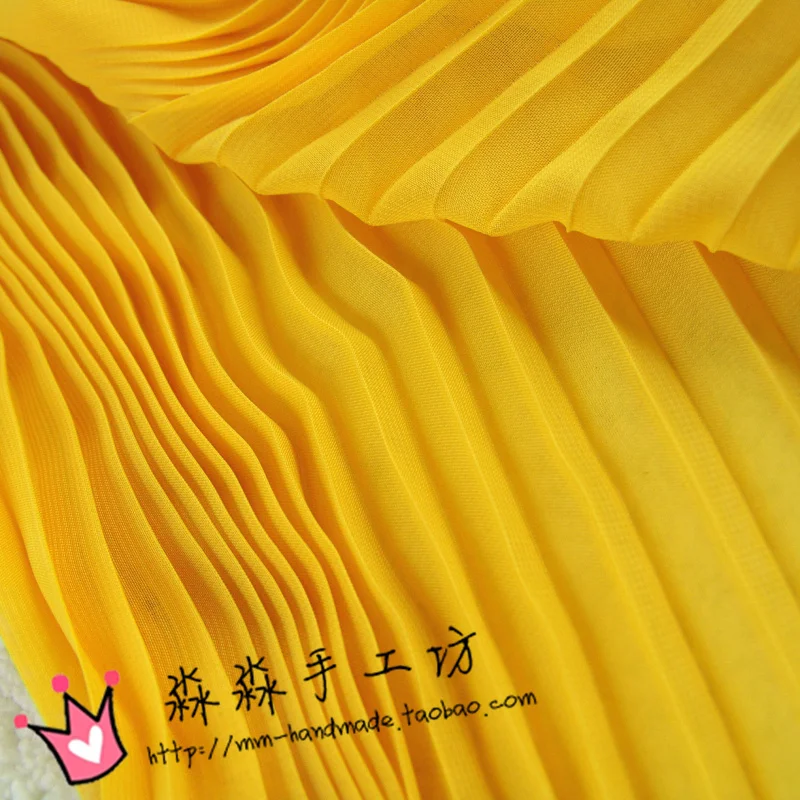 1 шт. ткань для одежды имбирный шифон плиссированный шифоновый комплект органов