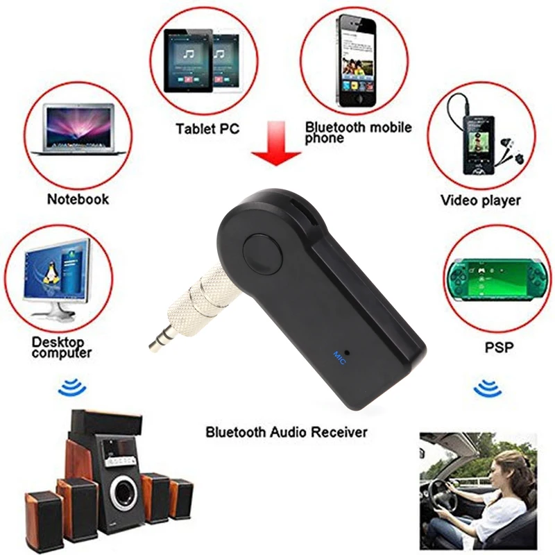 Стерео 3 5 Беспроводной Bluetooth приемник передатчик адаптер для автомобиля Музыка