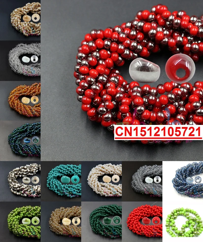 CHOOSE COLOR 100pcs Plating crystal loose beads 6MM Side hole bead DIY Handmade Make earring bracelet Fashion jewelry | Украшения и