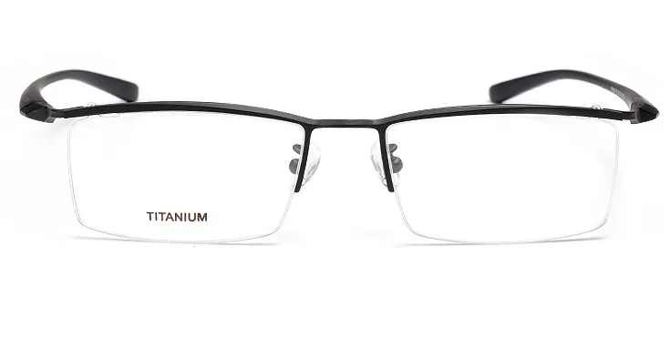 Классические мужские очки для близорукости брендовые титановые по рецепту-0 50-0