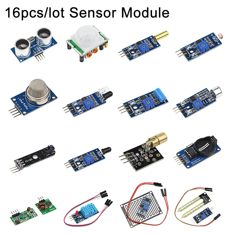 16 шт./лот набор датчиков видов модуля датчика для Raspberry Pi 3B +/3B &quotсделай сам&quot