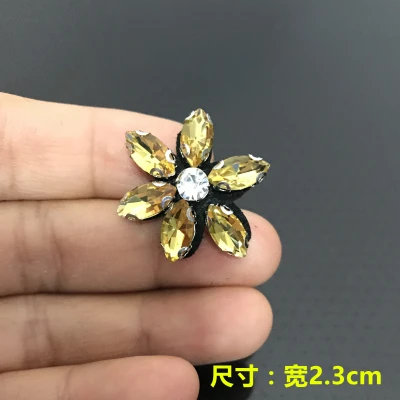 

yellow flower rhinestone beaded patches sew on embroidery patch applique toppe patches for clothing parches para la ropa