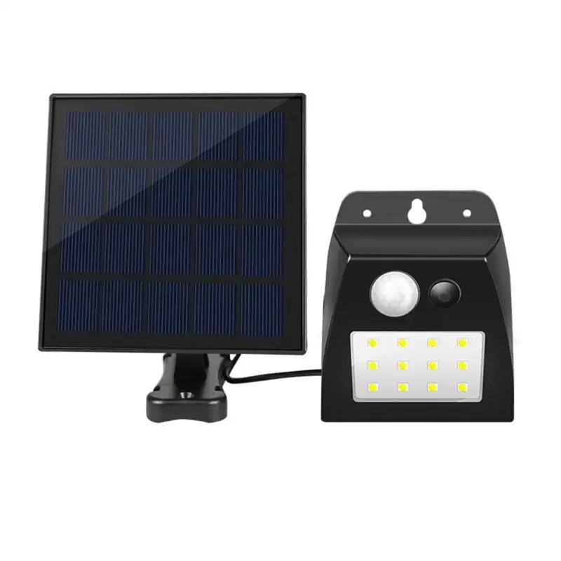 COB 100LED Солнечный свет на открытом воздухе Солнечный садовый фонарик с защитой от воды датчик движения настенный светильник прожекторы безопасности аварийный уличный фонарь - Испускаемый цвет: 12LED