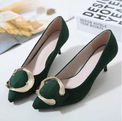 Тонкие туфли на весну 2017 г. новые женские высоком каблуке с закрытым носком в