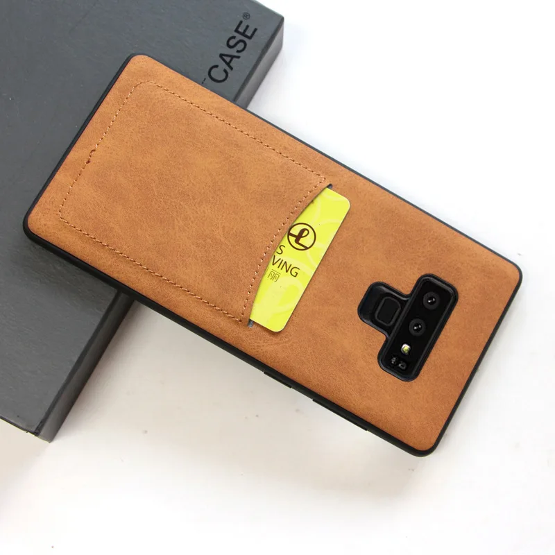 Ретро Чехол из искусственной кожи для Samsung Note 9 чехол с несколькими держателями