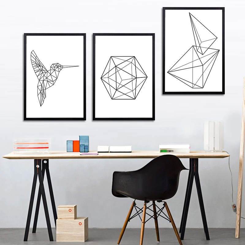 Картина на холсте с геометрическим рисунком для украшения дома|pictures of abstract