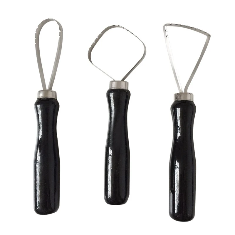 HOT-3Pcs скульптура скребок нож Резные шлама Shaper Керамика Глина обрезки большой петли Инструменты Набор