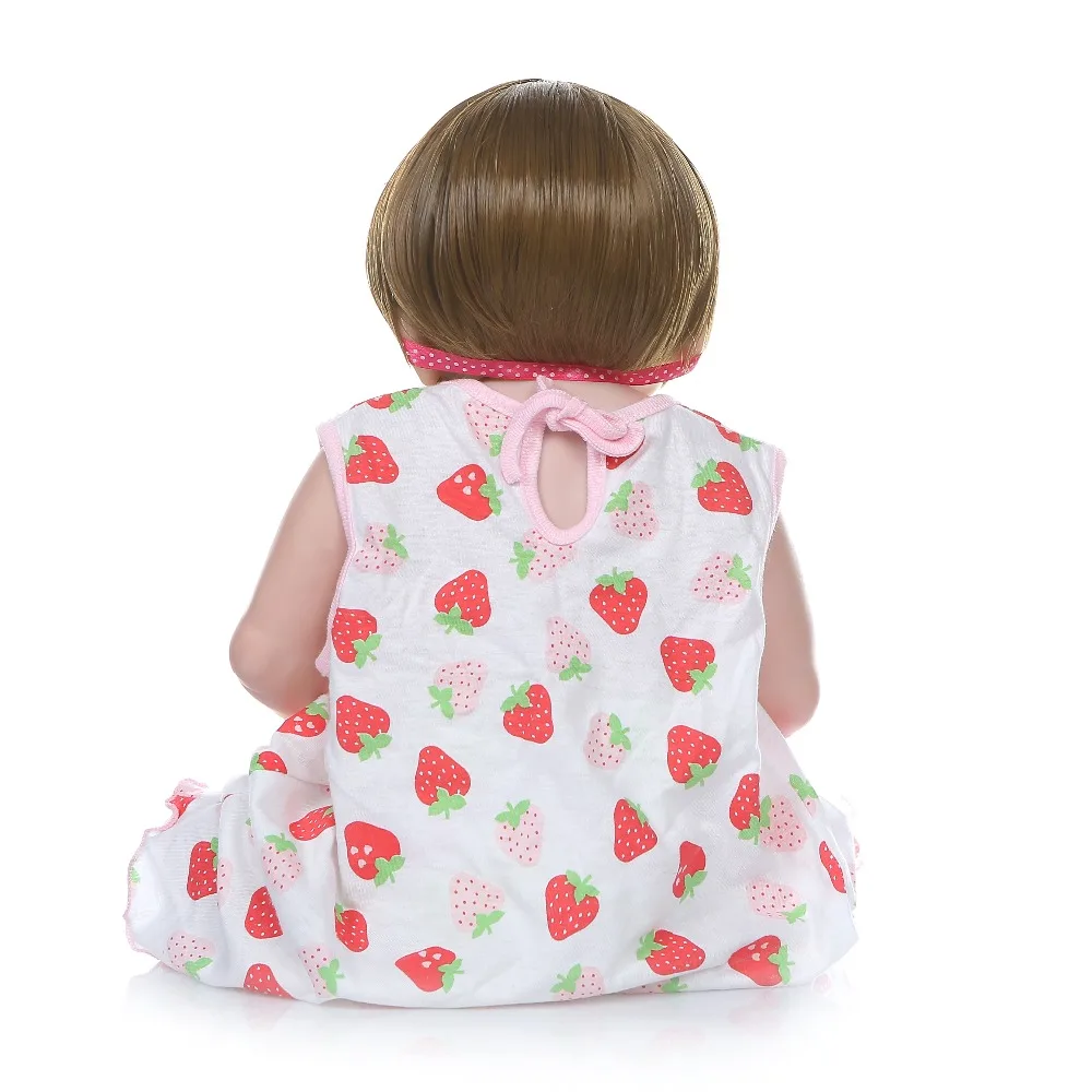 56 см кукла bebe reborn baby Милая новорожденная девочка Виктория силиконовая игрушка
