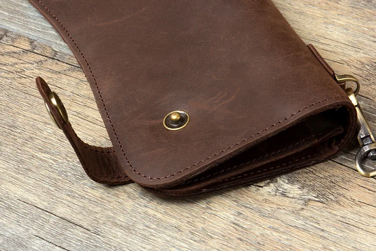 Длинный кошелек для мужчин бумажник из натуральной кожи с RFID-защитой модная