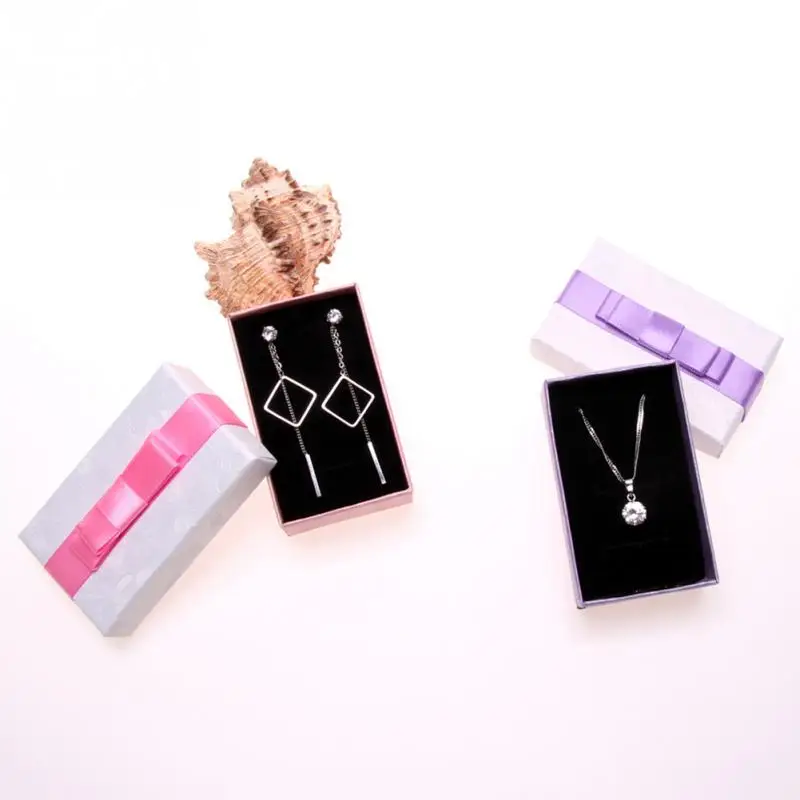 Маленькое свежее украшение с бантом ожерелье бусинами-кубиками кулон серьги