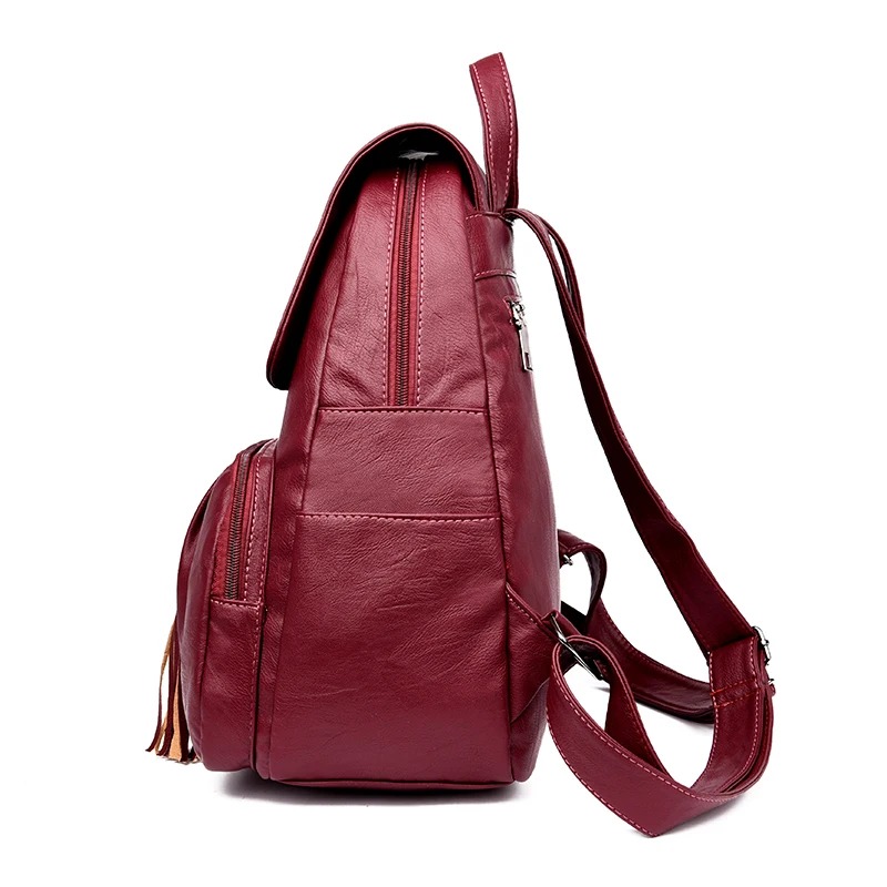 2018 женские кожаные рюкзаки высокое качество большая вместительность дорожный