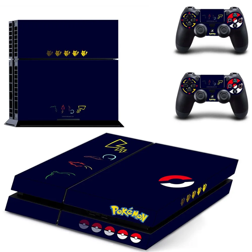 Pokemons юбилей ограниченная наклейка кожи для playstation 4 PS4/SLIM/PRO Контроллеры консоль Play Station 4 виниловые наклейки крышка