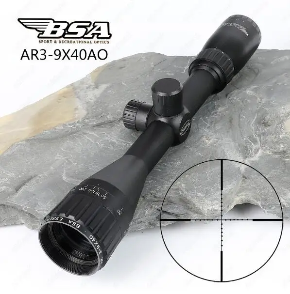 BSA эфирный AR 3-9x40 AO охотничий винтовочный оптический прицел Mil точка сетка стрельба Воздушный пистолет винтовка Прицелы прицел с металлической крышкой объектива