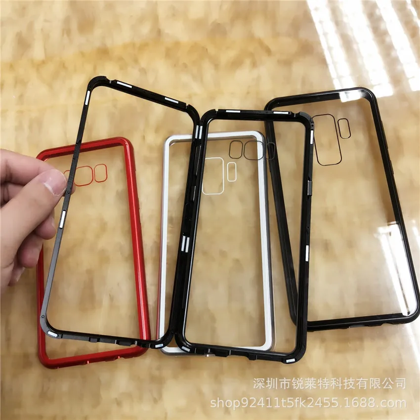 Магнитный чехол-бампер для Samsung Galaxy S8 S9 Plus Note 8 S7 Edge задняя крышка из закаленного