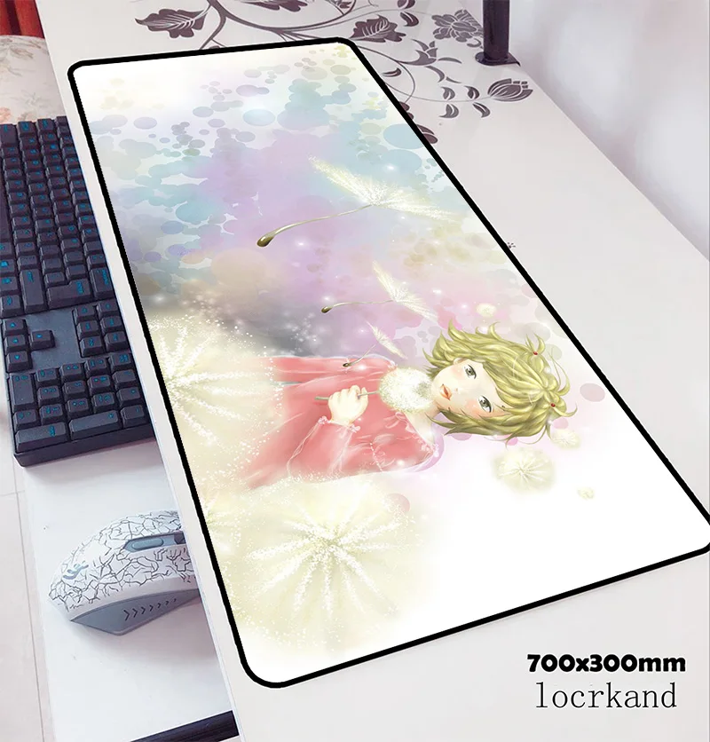 Милый коврик для мыши 70x30 см игровой Аниме HD принт офисный notbook Настольный высокое