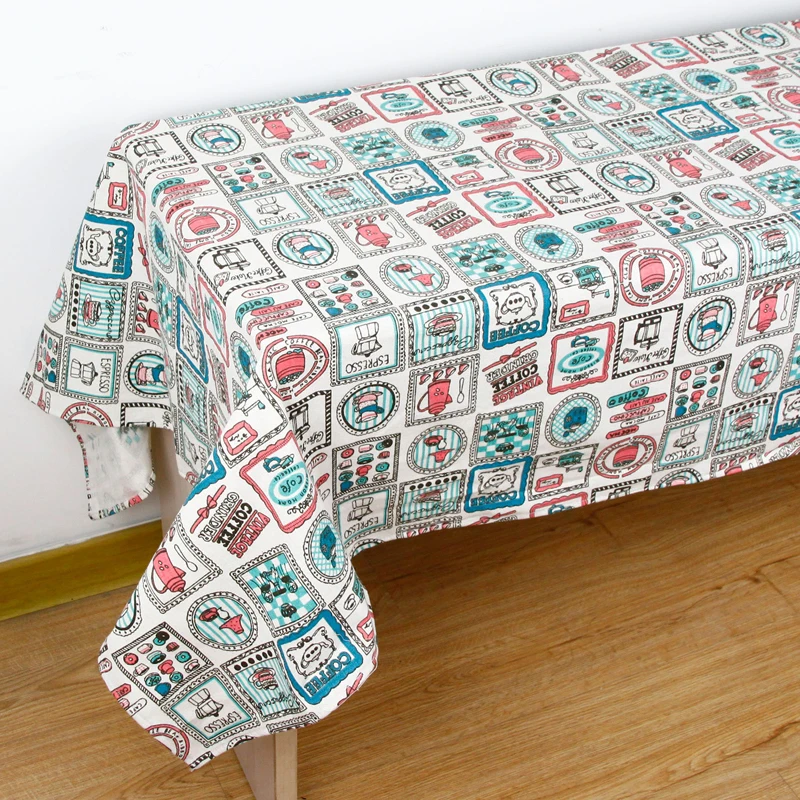 Европейский стиль моющаяся многоярусная столовая посуда с принтом скатерть из