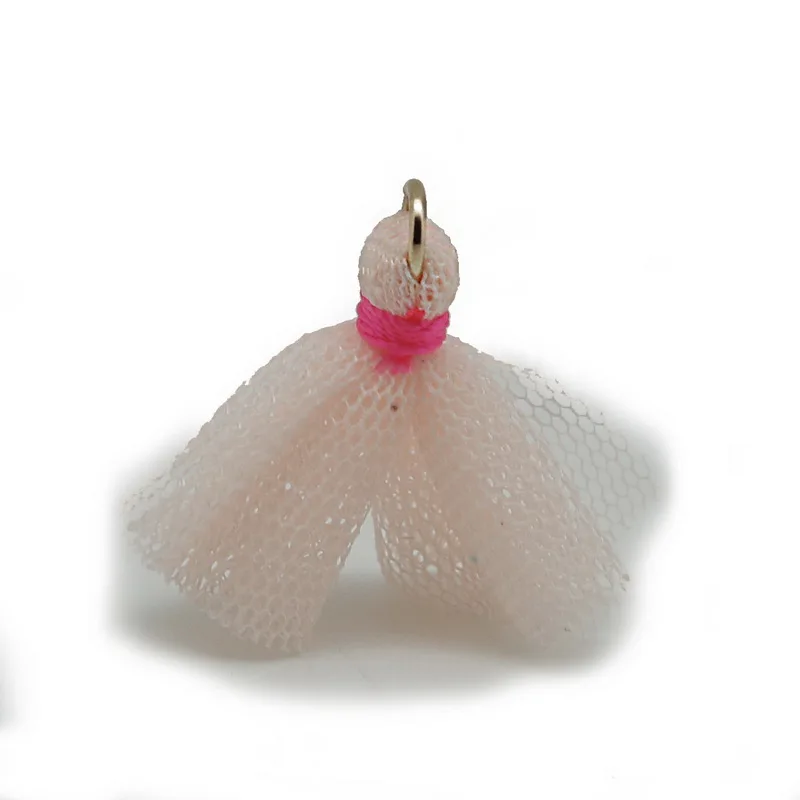 Оптовая продажа 4 шт./лот 30 мм смешанные сетчатые кисточки для сережек шелковая