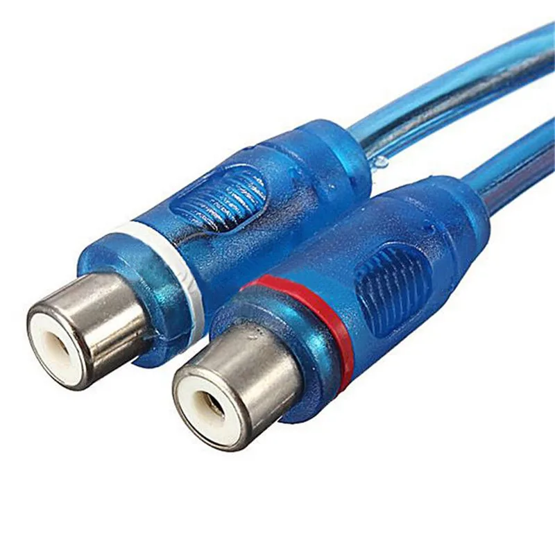 1 RCA Мужской 2 Женский сплиттер стерео аудио Y Кабель-адаптер провода разъем синий аудио кабель видео штекер конвертер товары для дома
