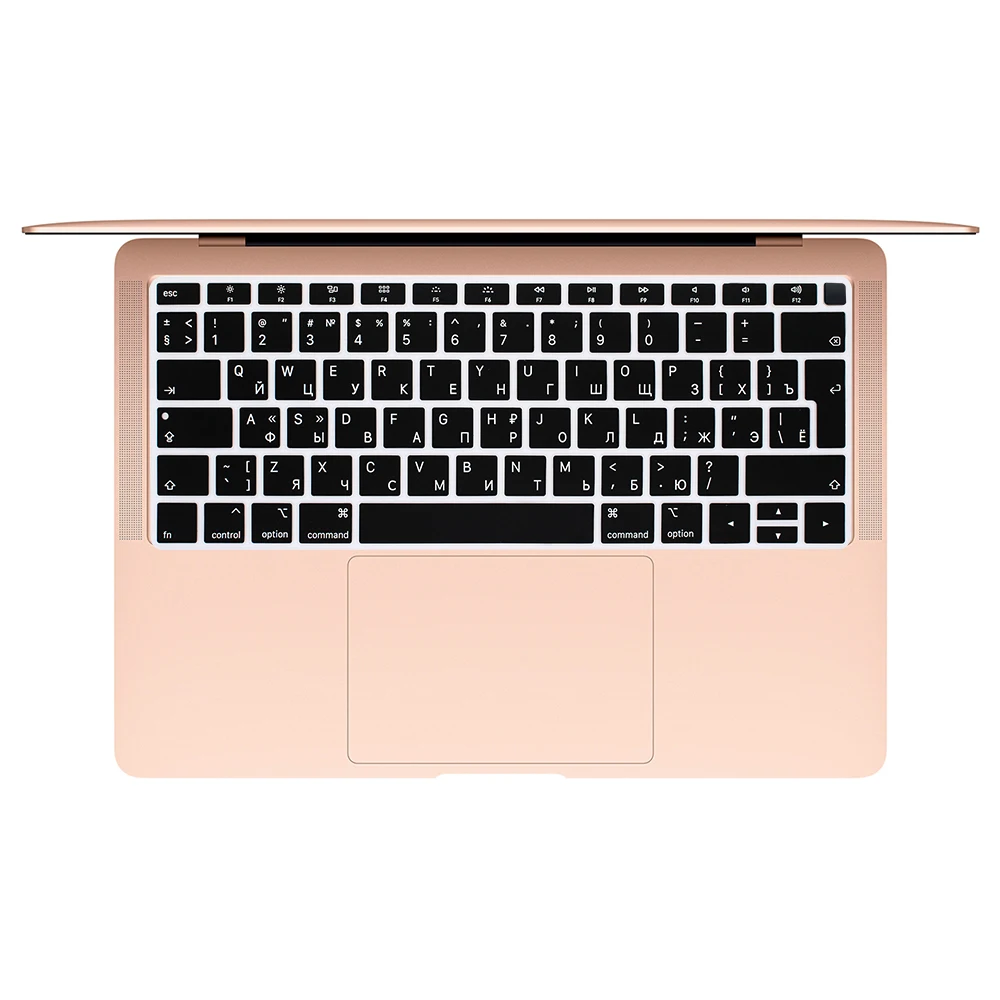 Русский ноутбук клавиатура чехол для macbook air 1" A1932 ЕС или США Версия Пылезащитная пленка Силиконовый дисплей кириллица язык