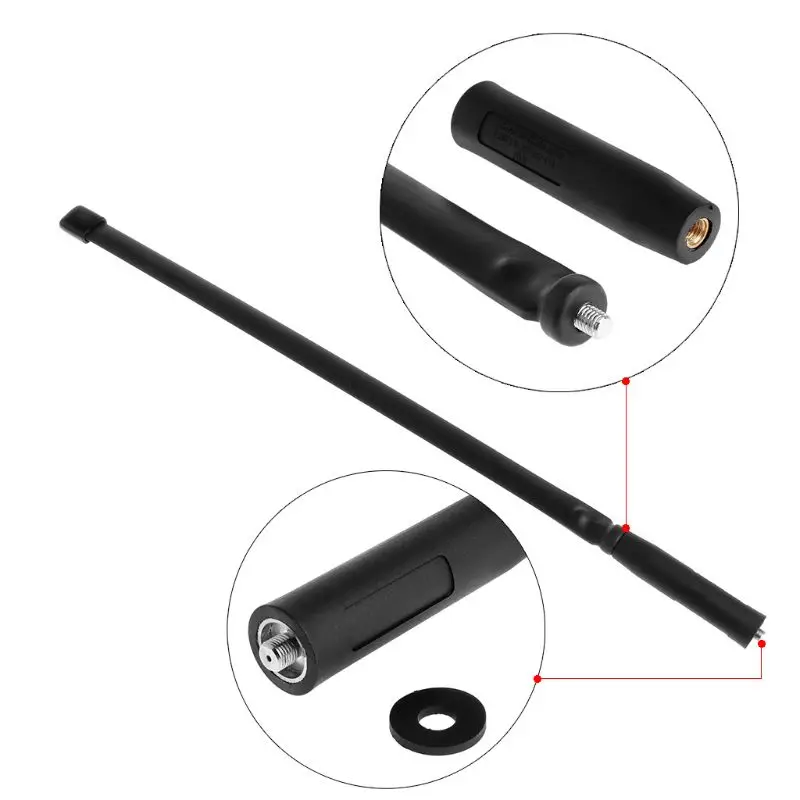 CS тактическая антенна SMA-Female Двухдиапазонная VHF UHF 144/430Mhz Складная для рации TGUV2 KG-UVD1P UV-5R