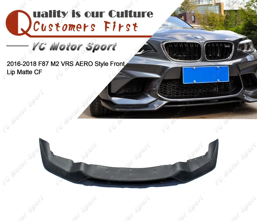 

Car Accessories Matte Finish Carbon Fiber VRS AERO Style Front Lip Fit For 2016-2018 F87 M2 Front Bumper Lower Splitter Lip