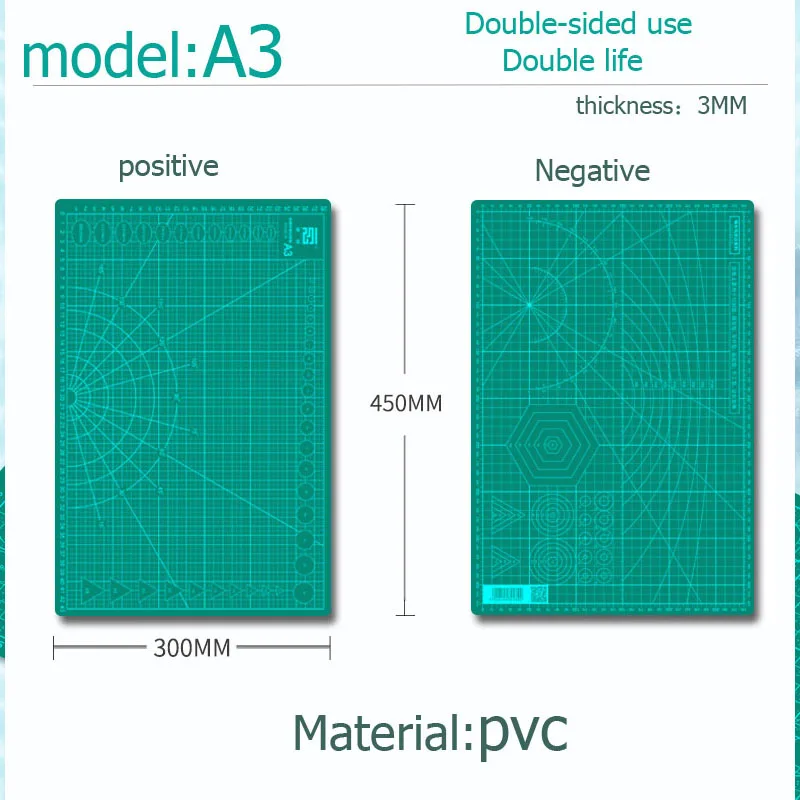 A3 & A4 коврики для шитья и резки двусторонняя пластина дизайн гравировка