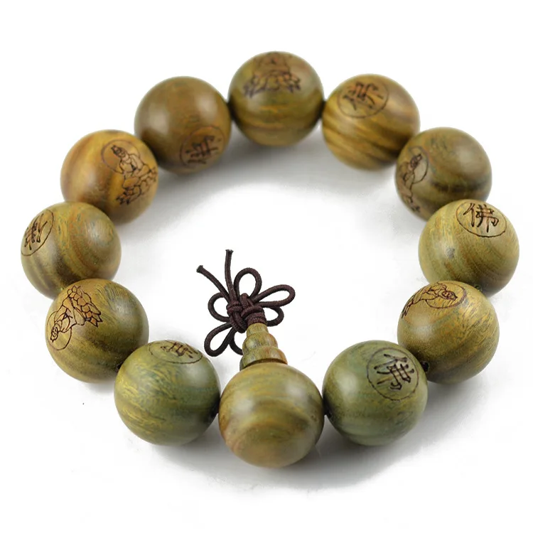 Новые браслеты из натурального сандалового дерева с бусинами модные 20 мм для