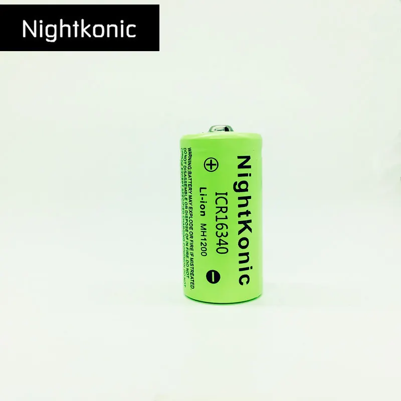 Оригинальная Nightkonic 2 шт 3 7 V литий ионная ICR 16340 аккумуляторная батарея 700 mAh